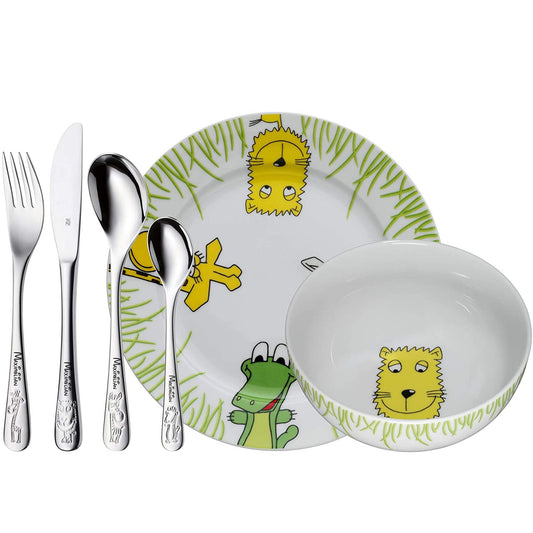 WMF Kindergeschirr Set Personalisiert 6-Teilig Safari Motiv