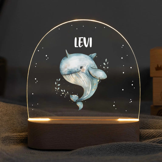 Nachtlicht Kinder personalisiert - Wal