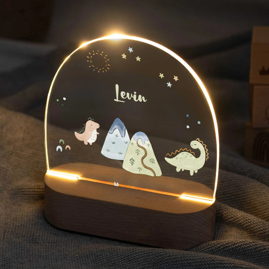 LED Nachtlicht Kinder personalisiert - Dinos