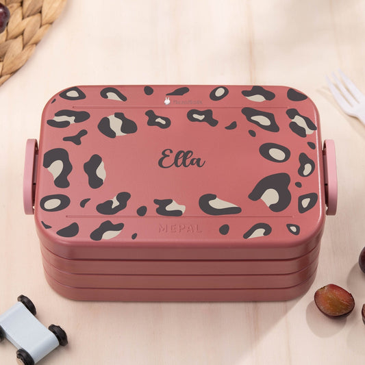Mepal Brotdose Personalisiert - Take a Break - Leoparden Muster
