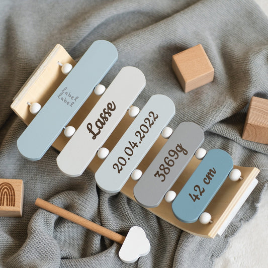 Xylophone aus Holz - Blau