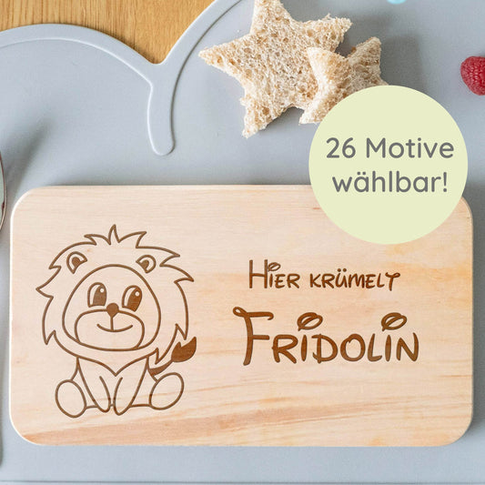 Frühstücksbrettchen Personalisiert mit Tiermotiven