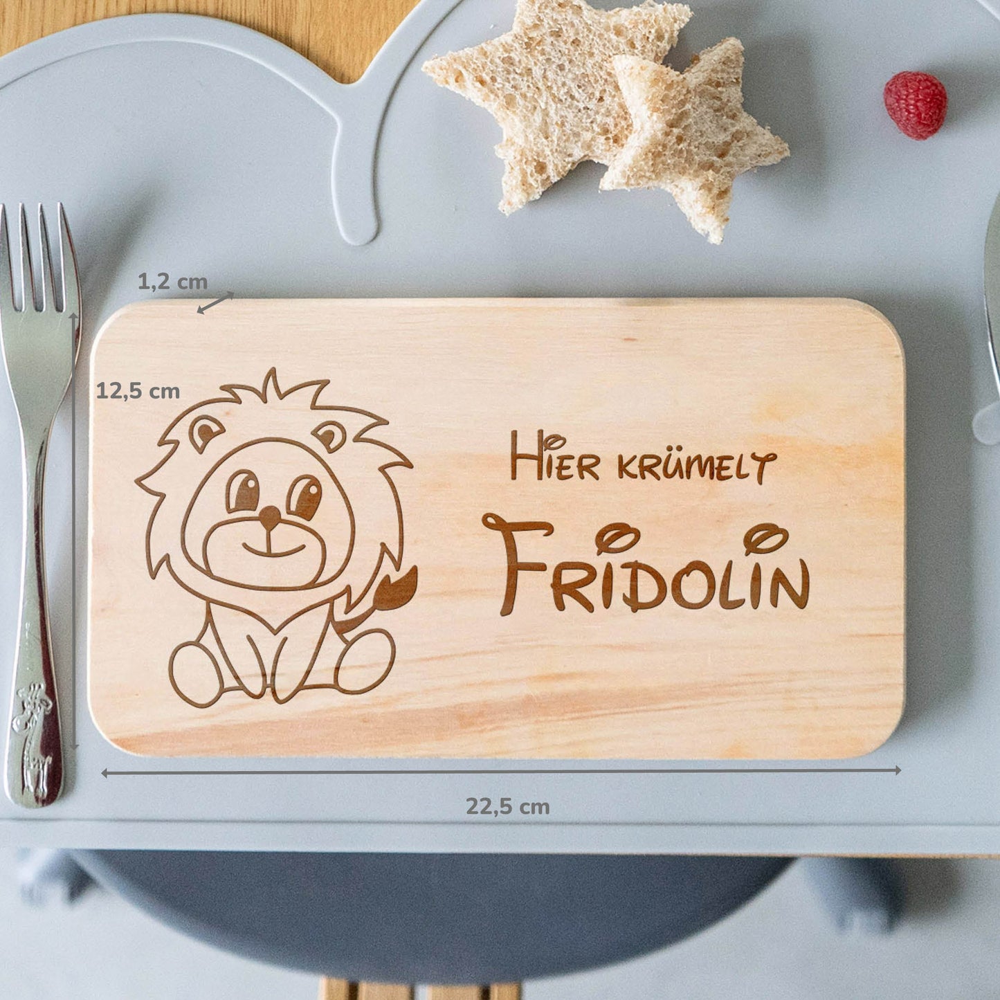 Frühstücksbrettchen personalisiert mit Tiermotiven