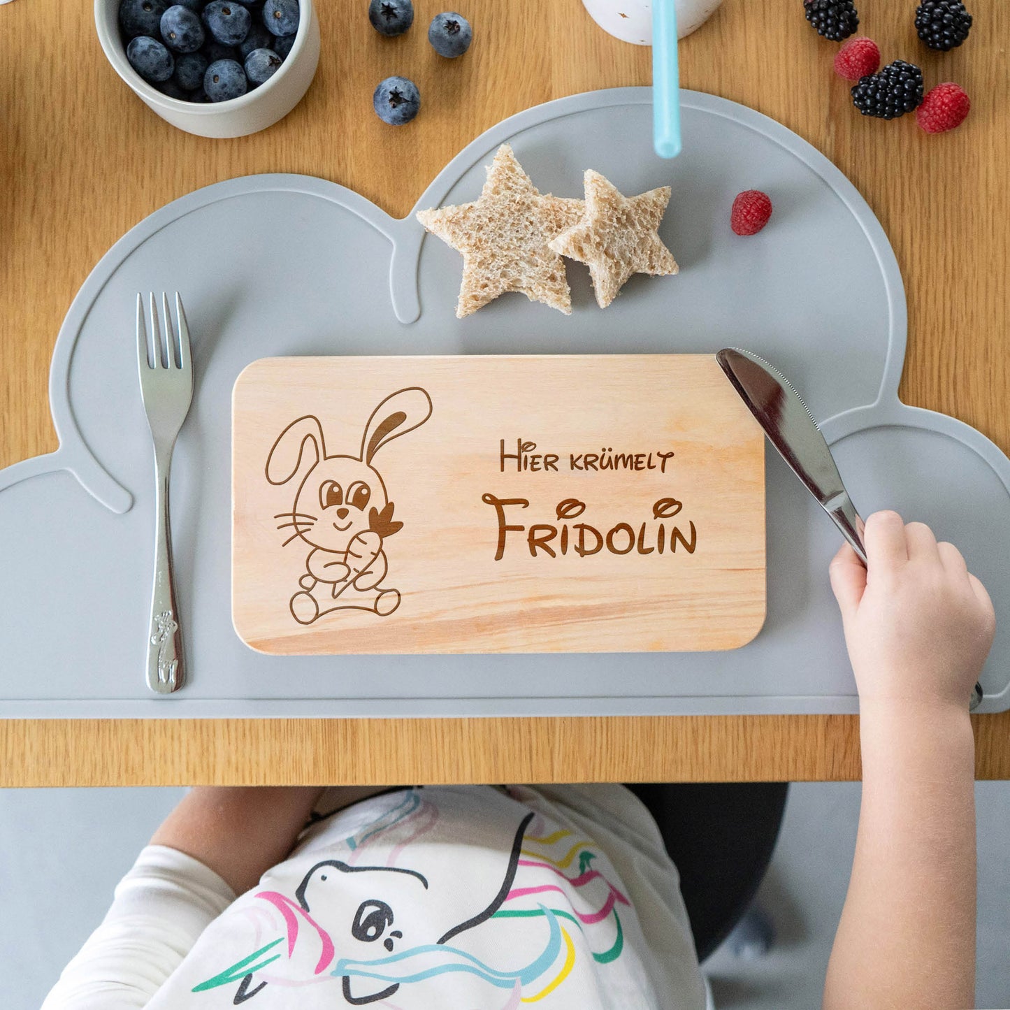 Frühstücksbrettchen personalisiert mit Tiermotiven