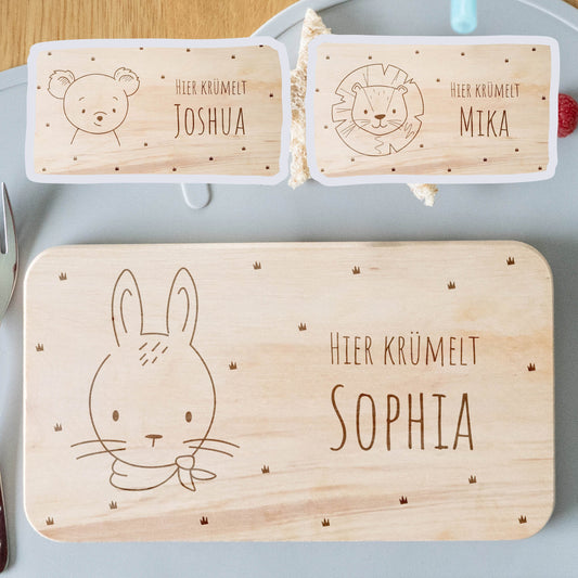 Frühstücksbrettchen Kinder mit Namen - Muckelmeister