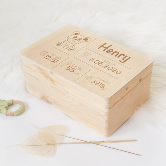 Erinnerungskiste Baby Gravur Geburt