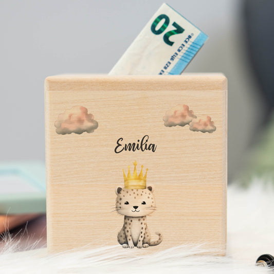 Spardose Personalisiert Leopard