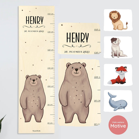 Messlatte Kinder Holz - Muckelfreunde