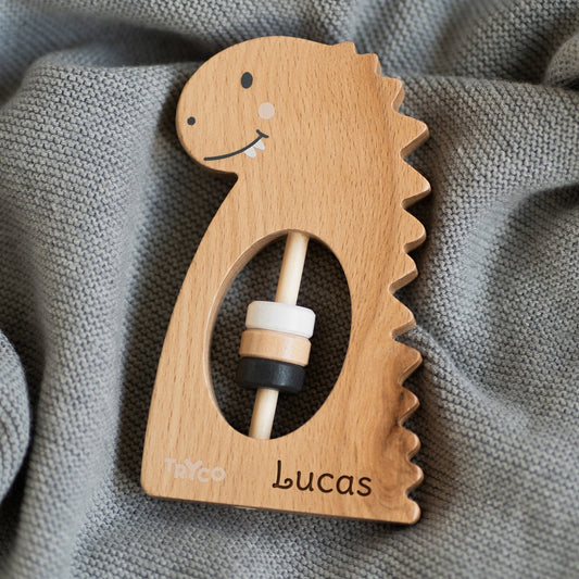 Dino Rassel aus Holz