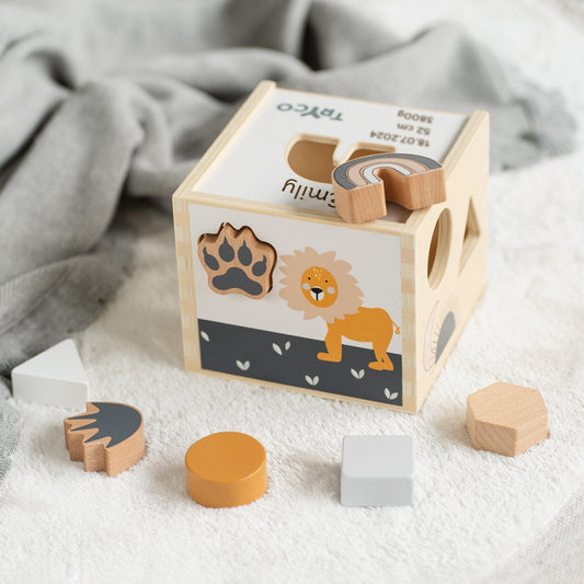 Sortierbox "Fußabdruck" aus Holz