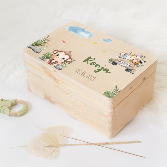 Erinnerungskiste Baby Safari