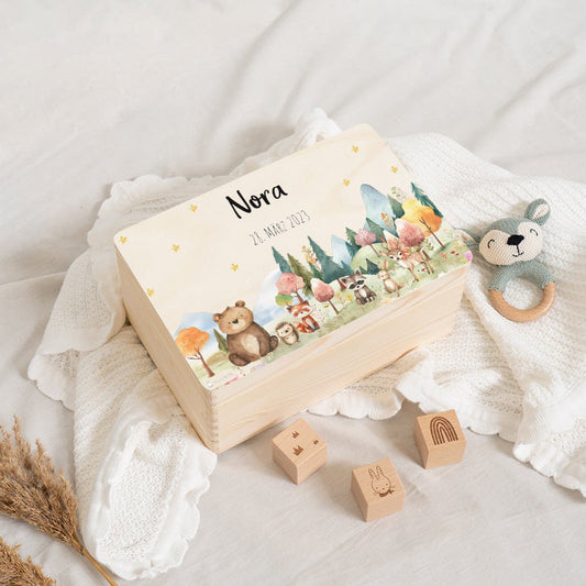 Erinnerungsbox Waldfreunde Lichtung mit Wunschtext