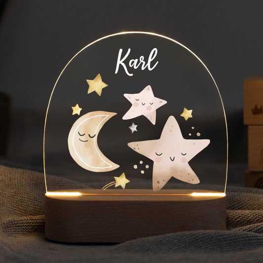 LED Nachtlicht Kinder personalisiert - Sterne