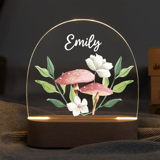 LED Nachtlicht Kinder personalisiert - Boho Fliegenpilz