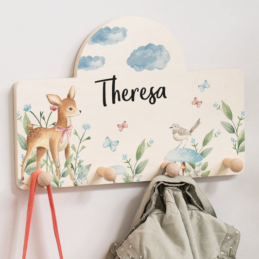 Kindergarderobe Personalisiert - Reh