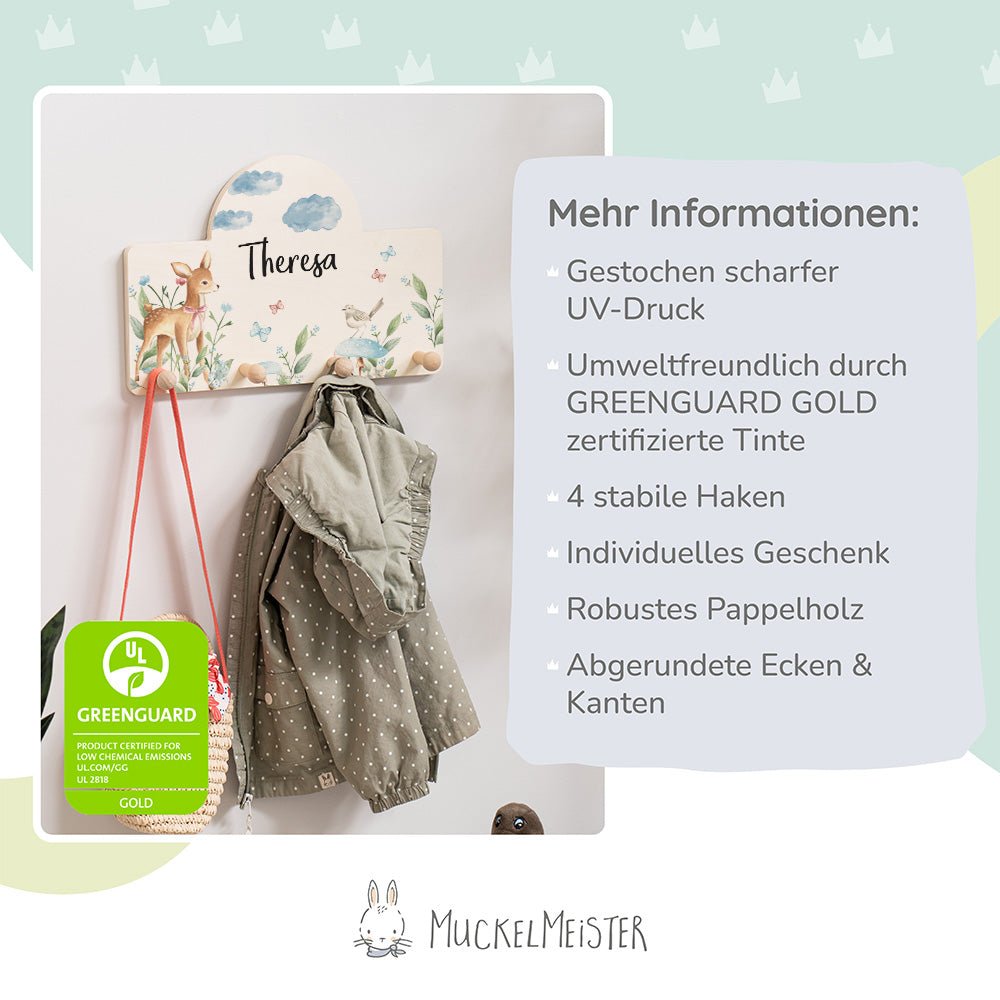 Kindergarderobe Personalisiert - Reh