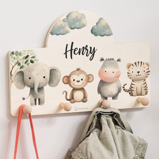 Kindergarderobe Personalisiert - Safari