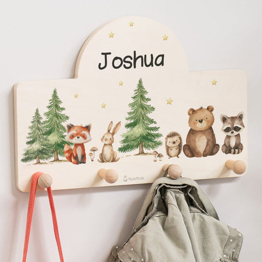 Kindergarderobe Personalisiert - Waldtiere