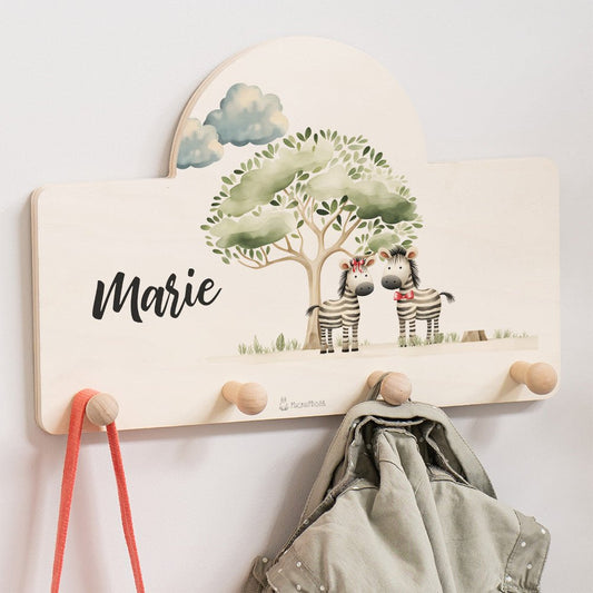 Kindergarderobe Personalisiert - Zebra