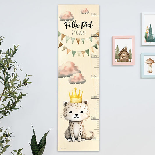Kinder Messlatte Motiv Leopard