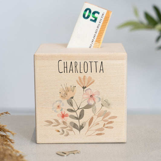 Spardose Personalisiert Blumen