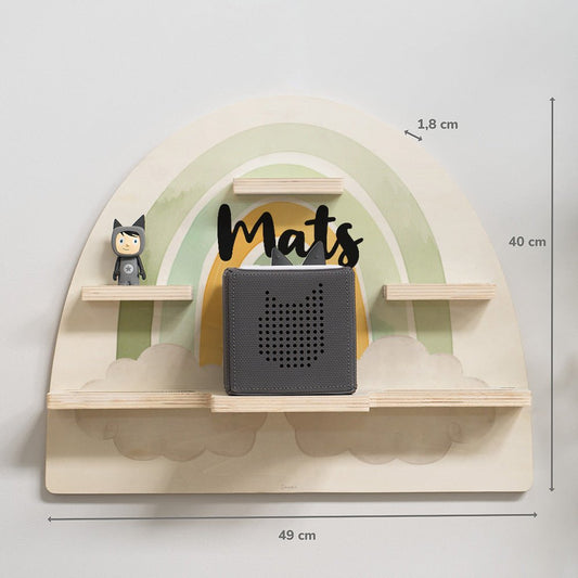 Tonie Regal personalisiert Regenbogen grün