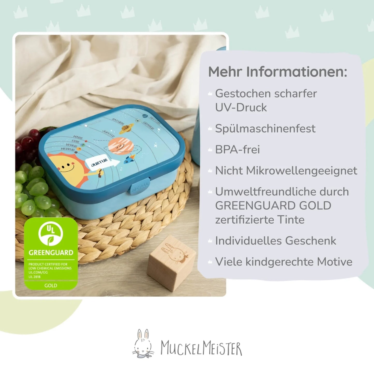 Mepal Brotdose personalisiert - Campus - "Planetensystem"