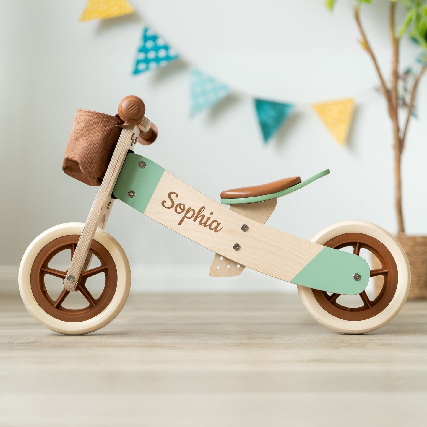 Laufrad Holz für Kinder - Karamellbraun